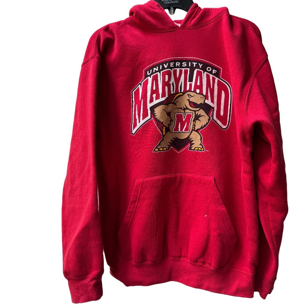 Y2K Vintage UMD University of Maryland College Park Terrapins Dodger Hoodie, Med